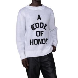 NEW Honor The Gift Men Code Of Honor Sweater, White, Medium, 140$